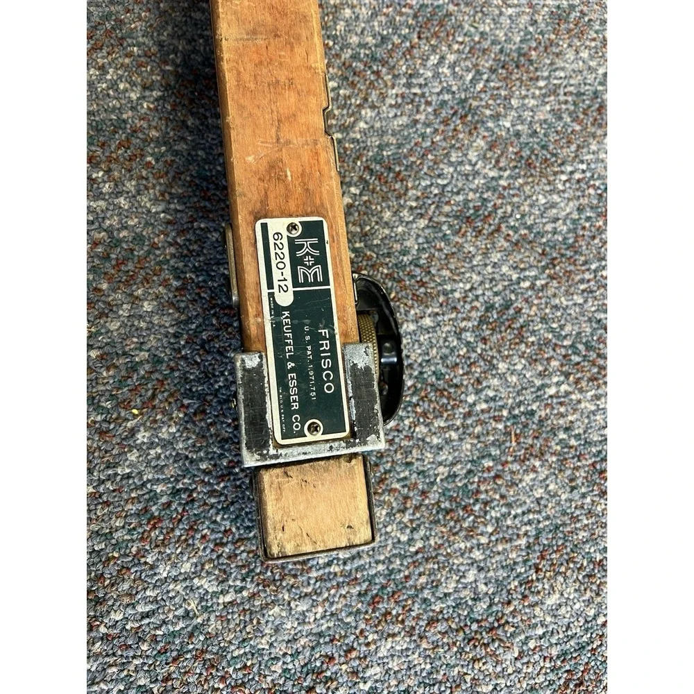 Vintage 11' WOOD MEASURING STICK grade rod rule surveying leveling story pole